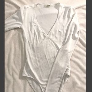 White Long Sleeve Body Suit